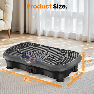 User focused on a workout routine on AXV Vibration Plate, a reliable weight loss vibrating platform.