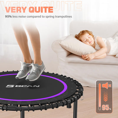 BCAN 40" Fitness Trampoline With Handle - Adjustable Foam, 450 LBS Capacity, Portable & Quiet - Green - Dreamchaser Headquarters