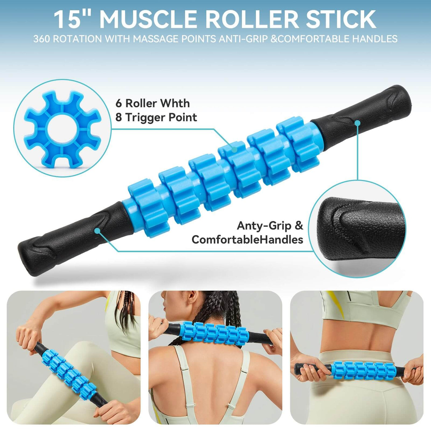 Krightlink 5 in1 Foam Roller Set for Deep Tissue Muscle Massage, High Density Fitness Exercise Foam Roller, Massage Roller, Massage Ball - Dreamchaser Headquarters