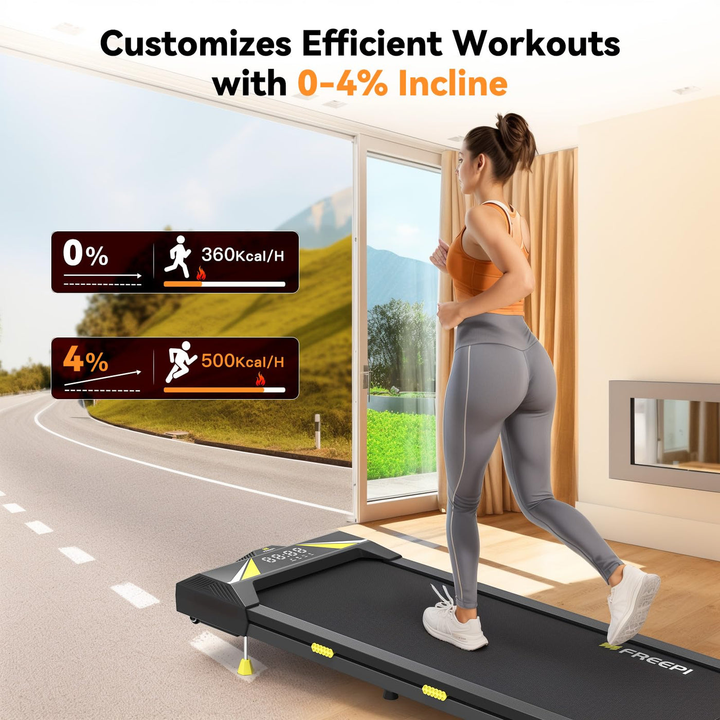 Different speed settings on the Walking Pad Treadmill, ideal for a portable treadmill for home fitness.