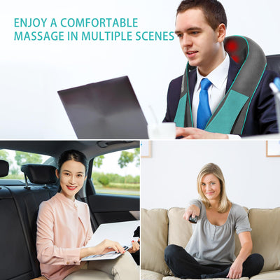 AERLANG heated shoulder massager, showing its compact design perfect for travel use.