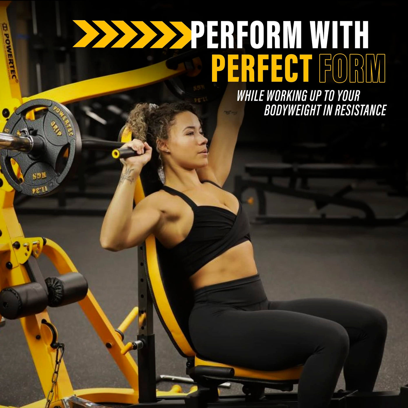 Powertec Fitness Workbench LeverGym - Workout Bench, 500 LB Weight Capacity, Black - Gym Equipment for Home - Adjustable Full Body Workout Machine - Dreamchaser Headquarters