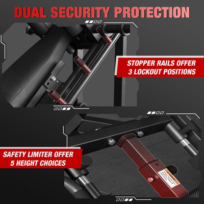 GMWD Leg Press Hack Squat Machine Combo, Leg Press Machine with Linear Bearing, Lower Body with Weight Storage for Quads, Hamstring, Glutes, Home Gym Exercise Equipment - Dreamchaser Headquarters