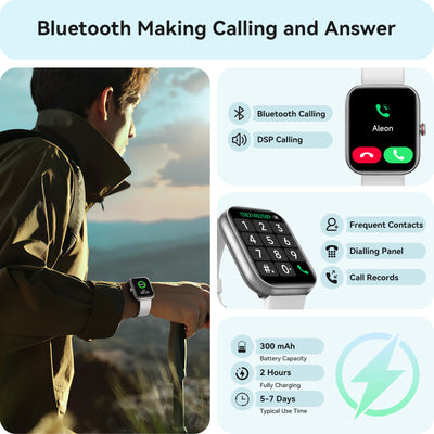 Smart Watch for Women Men, Smartwatch for iPhone & Android Bluetooth (Answer/Call) Built-in Alexa, 1.91" HD Fitness Tracker with 105+ Sport Modes, IP68 Waterproof, Sleep/Heart Rate/SpO2/Stress Monitor - Dreamchaser Headquarters