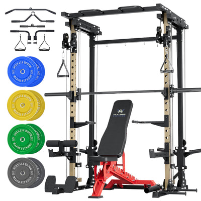 Major Fitness Drone3 Machine – All-in-One Home Gym Squat Rack with Weight Bar, Cable Crossover Machine - Dreamchaser Headquarters