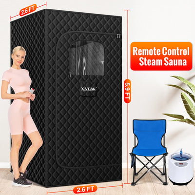Setting up the X-Vcak Upgraded Sauna Box in a cozy home environment, the ideal home sauna for relaxation.