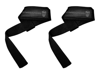 Close-up of Gymreapers lifting wrist straps ensuring a good grip while lifting heavy weights.
