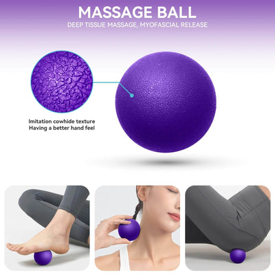 Krightlink 5 in1 Foam Roller Set for Deep Tissue Muscle Massage, High Density Fitness Exercise Foam Roller, Massage Roller, Massage Ball - Dreamchaser Headquarters