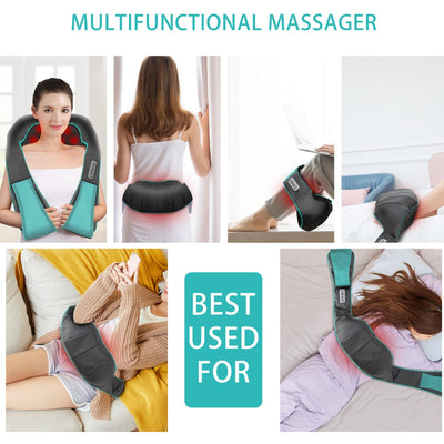 AERLANG Shiatsu Back and Neck Massager detailing the 10-minute auto-shutdown for safe use.
