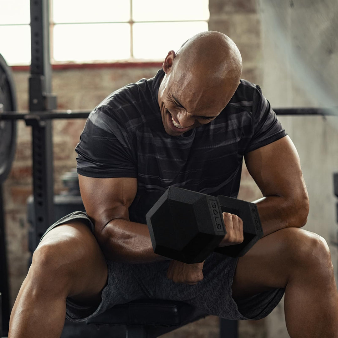 Rubber Hex Dumbbell Set for Full Body Strength Training | DreamChaserHQ