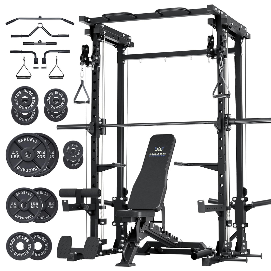 Major Fitness Drone3 Machine – All-in-One Home Gym Squat Rack with Weight Bar, Cable Crossover Machine - Dreamchaser Headquarters