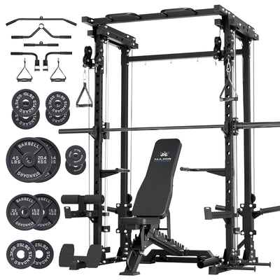 Major Fitness Drone3 Machine – All-in-One Home Gym Squat Rack with Weight Bar, Cable Crossover Machine - Dreamchaser Headquarters