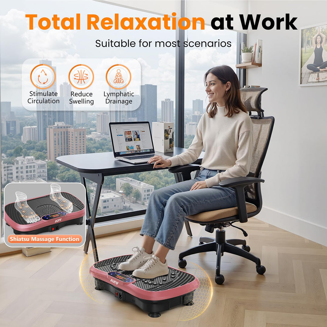 AXV Weight Loss Vibrating Platform - Full Body Shaker Exercise Machine with Remote, Bands &amp; BT Speaker - Dreamchaser Headquarters