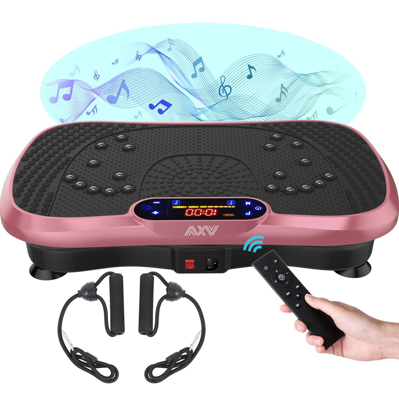 AXV Weight Loss Vibrating Platform - Full Body Shaker Exercise Machine with Remote, Bands & BT Speaker - Dreamchaser Headquarters