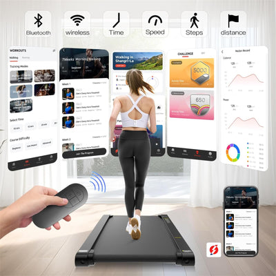 Compact design of the Walking Pad Treadmill, a perfect portable treadmill for home use.