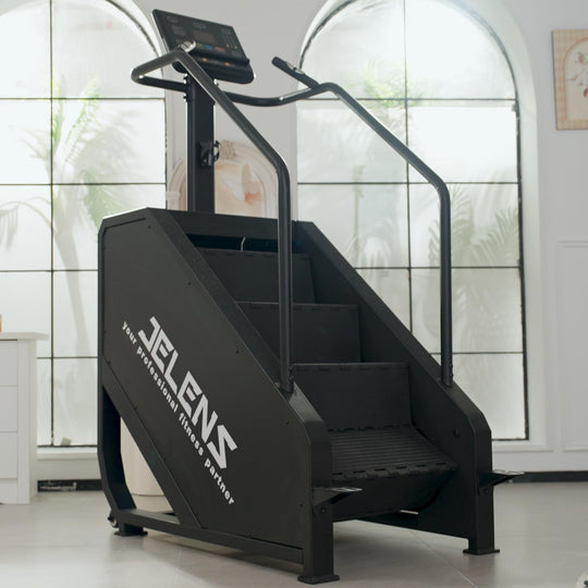 Jelens Stair Stepper Machine with LED Screen 440 LBS, Commercial Grade Stair Climber Exercise Machine for Home with 15 Resistance Levels for Cardio, 24-164 Steps/Minute (Black) - Dreamchaser Headquarters