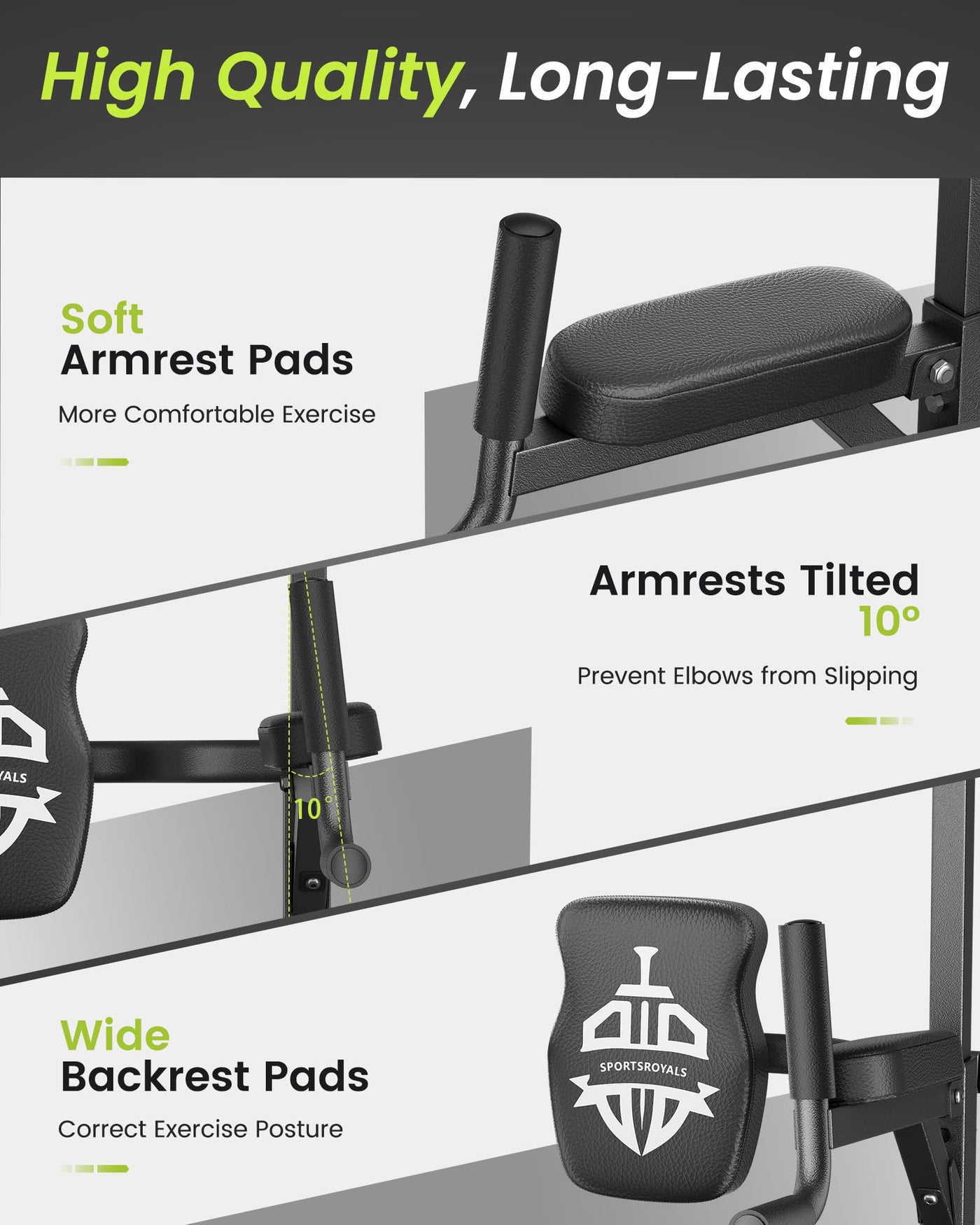 Dynamic home gym setup featuring the Sportsroyals Power Tower and its pull up bar for varied workouts.