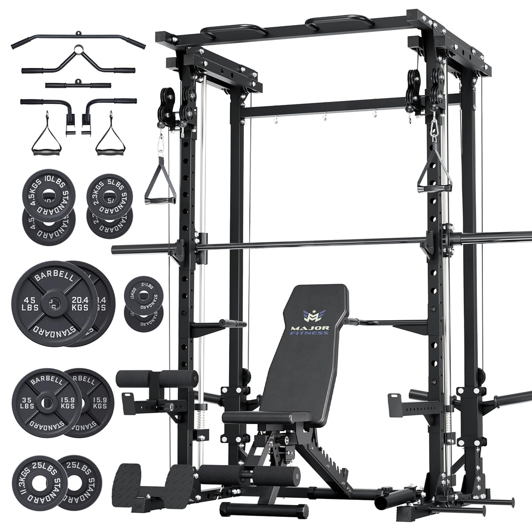Major Fitness Drone3 Machine – All-in-One Home Gym Squat Rack with Weight Bar, Cable Crossover Machine - Dreamchaser Headquarters
