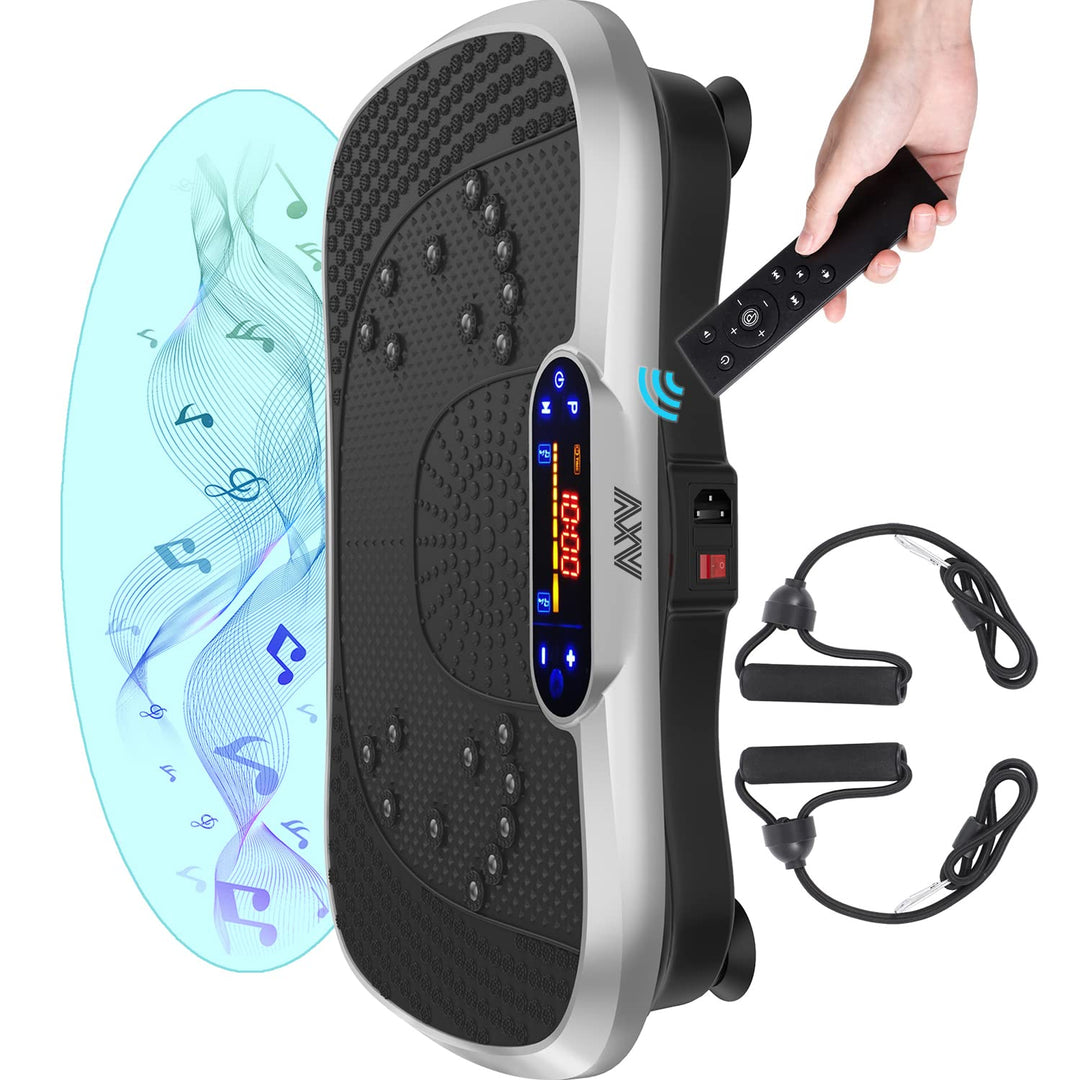 AXV Weight Loss Vibrating Platform - Full Body Shaker Exercise Machine with Remote, Bands &amp; BT Speaker - Dreamchaser Headquarters