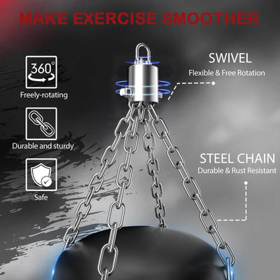 Mesetast Punching Bag for Adults, 4ft Heavy Boxing Bag Set with 12 OZ Gloves for MMA Karate Kickboxing Boxing - Unfilled - Dreamchaser Headquarters