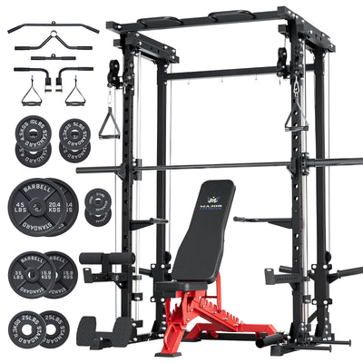 Major Fitness Drone3 Machine – All-in-One Home Gym Squat Rack with Weight Bar, Cable Crossover Machine - Dreamchaser Headquarters