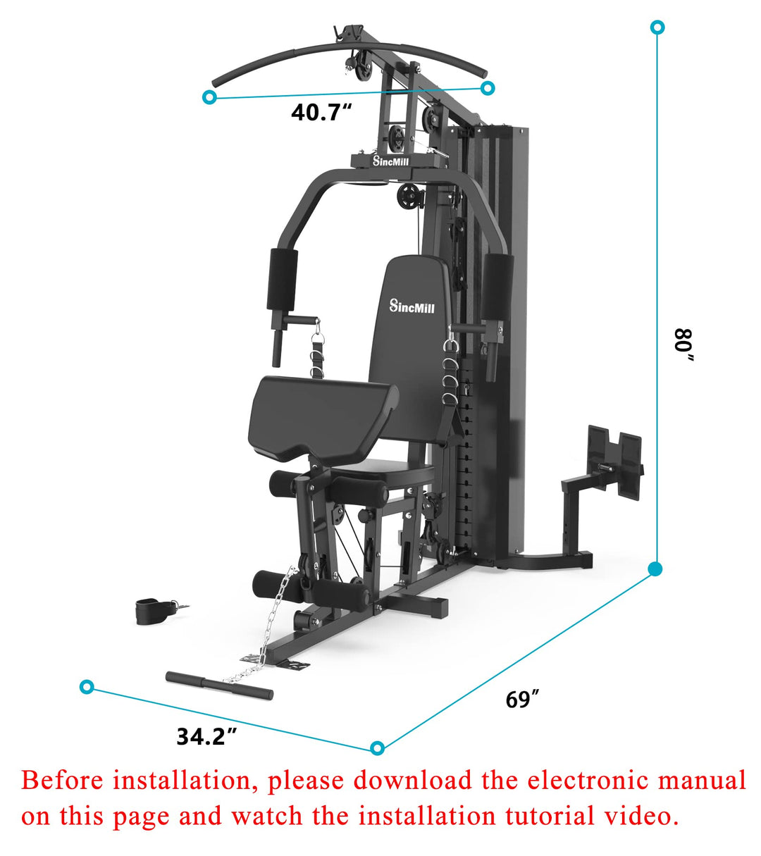 Home Gym SCM-1148L 148LB Multifunctional Full Body Home Gym Equipment for Home Workout Equipment Exercise Equipment Fitness Equipment SincMill - Dreamchaser Headquarters