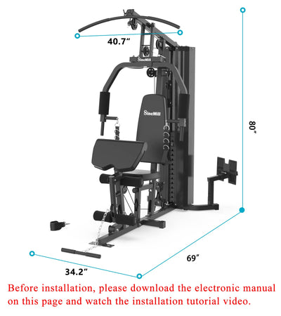 Home Gym SCM-1148L 148LB Multifunctional Full Body Home Gym Equipment for Home Workout Equipment Exercise Equipment Fitness Equipment SincMill - Dreamchaser Headquarters