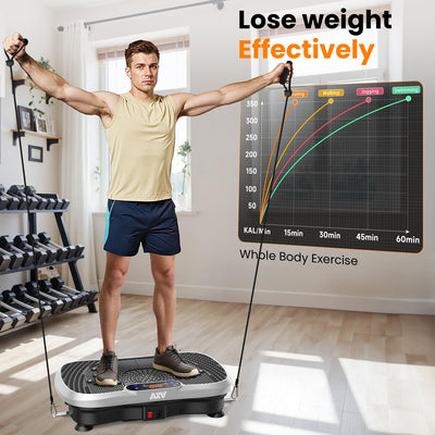 AXV Weight Loss Vibrating Platform - Full Body Shaker Exercise Machine with Remote, Bands & BT Speaker - Dreamchaser Headquarters