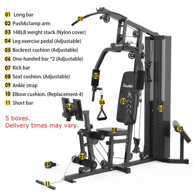 Home Gym SCM-1148L 148LB Multifunctional Full Body Home Gym Equipment for Home Workout Equipment Exercise Equipment Fitness Equipment SincMill - Dreamchaser Headquarters