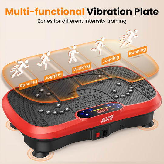 AXV Weight Loss Vibrating Platform - Full Body Shaker Exercise Machine with Remote, Bands &amp; BT Speaker - Dreamchaser Headquarters