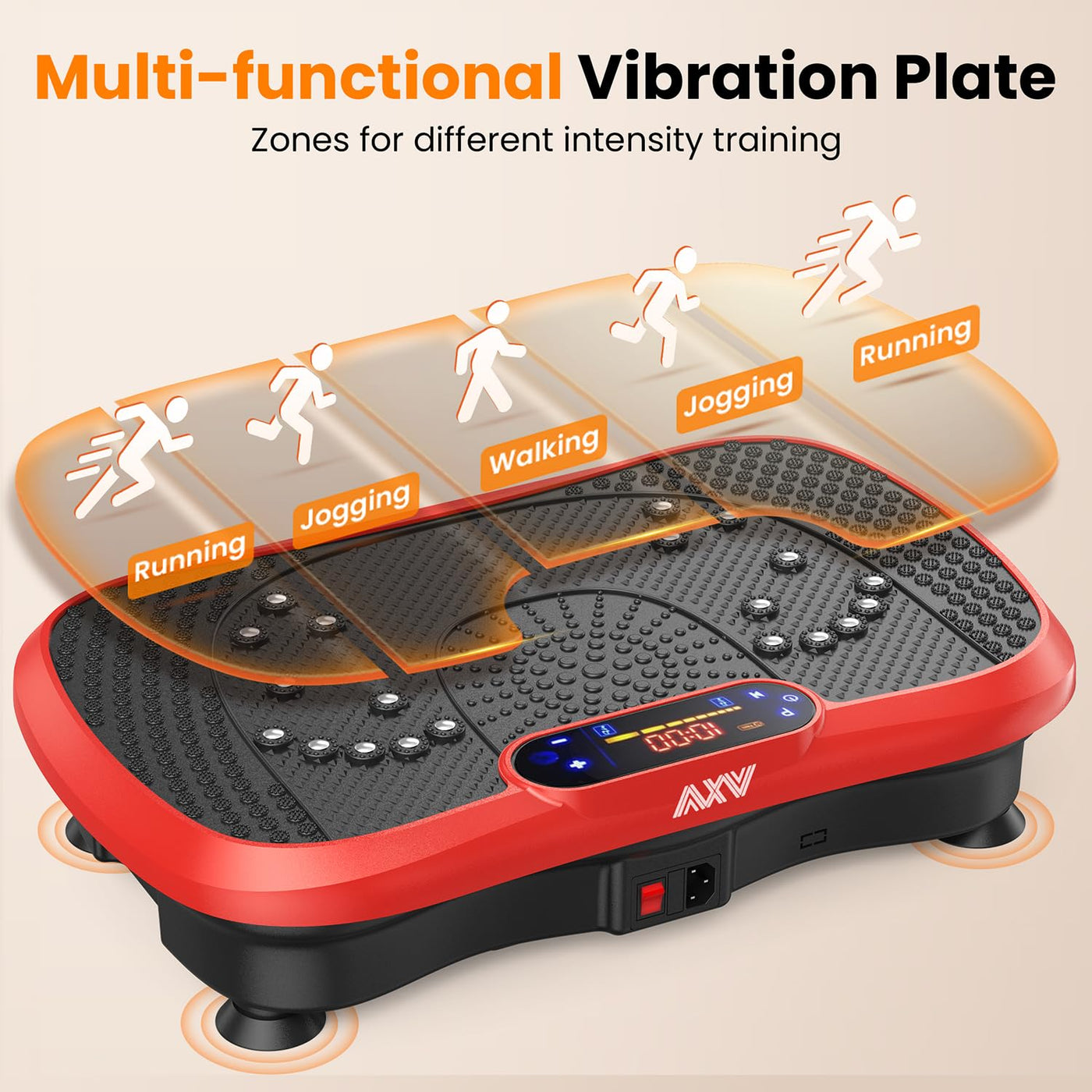 AXV Weight Loss Vibrating Platform - Full Body Shaker Exercise Machine with Remote, Bands & BT Speaker - Dreamchaser Headquarters