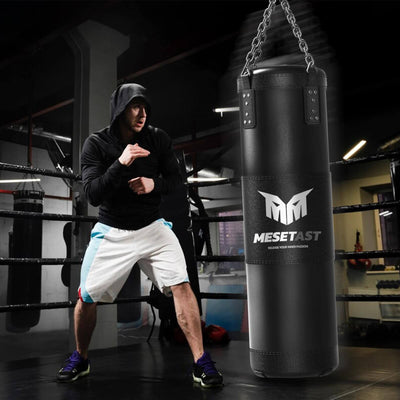 Mesetast Punching Bag for Adults, 4ft Heavy Boxing Bag Set with 12 OZ Gloves for MMA Karate Kickboxing Boxing - Unfilled - Dreamchaser Headquarters