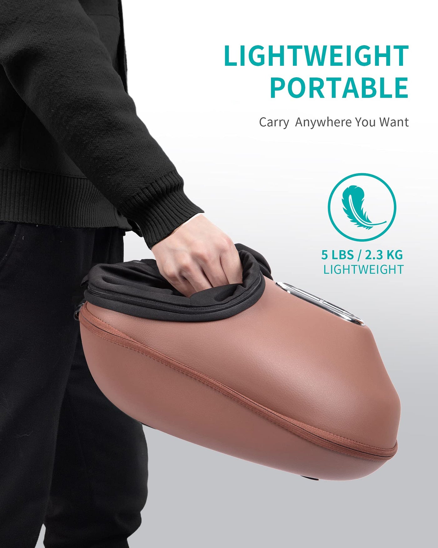 Nekteck Shiatsu Foot Massager demonstrating its versatility in providing deep tissue foot therapy.