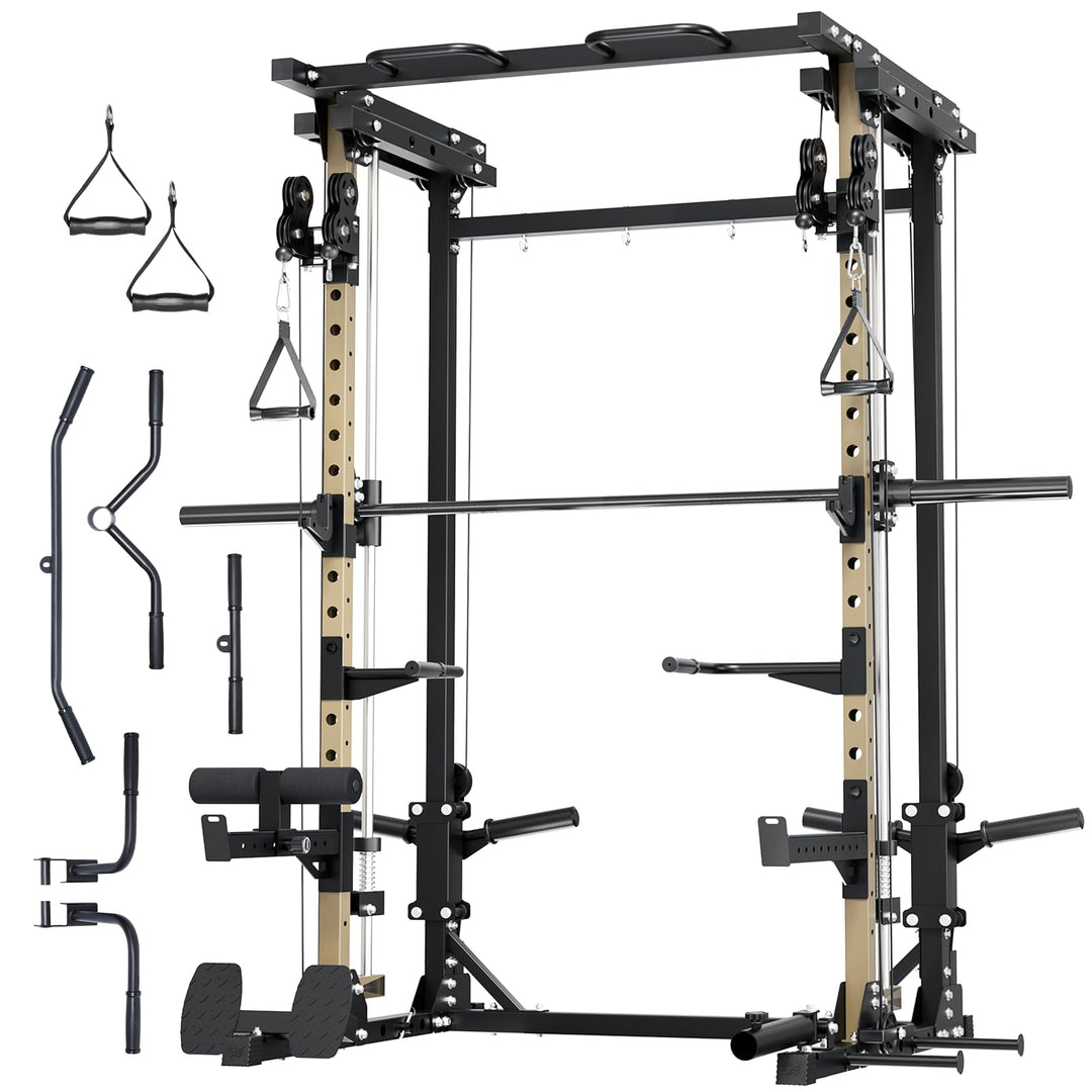 Major Fitness Drone3 Machine – All-in-One Home Gym Squat Rack with Weight Bar, Cable Crossover Machine - Dreamchaser Headquarters