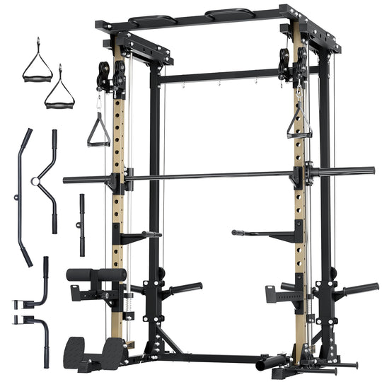 Major Fitness Drone3 Machine – All-in-One Home Gym Squat Rack with Weight Bar, Cable Crossover Machine - Dreamchaser Headquarters