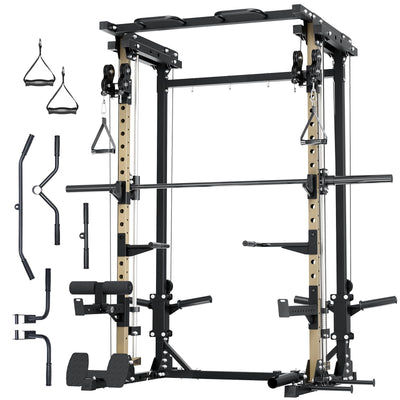 Major Fitness Drone3 Machine – All-in-One Home Gym Squat Rack with Weight Bar, Cable Crossover Machine - Dreamchaser Headquarters