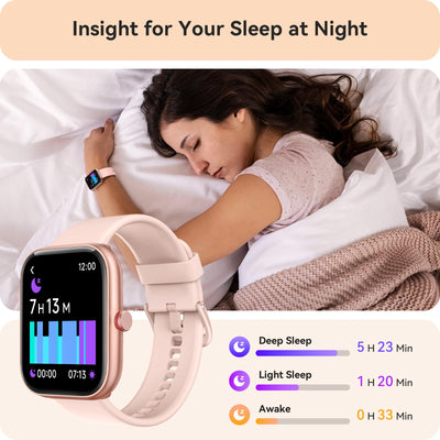 Smart Watch for Women Men, Smartwatch for iPhone & Android Bluetooth (Answer/Call) Built-in Alexa, 1.91" HD Fitness Tracker with 105+ Sport Modes, IP68 Waterproof, Sleep/Heart Rate/SpO2/Stress Monitor - Dreamchaser Headquarters