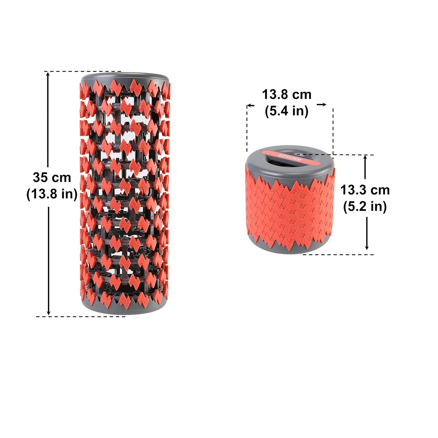User using collapsible foam roller for back pain relief, showcasing its therapeutic benefits.