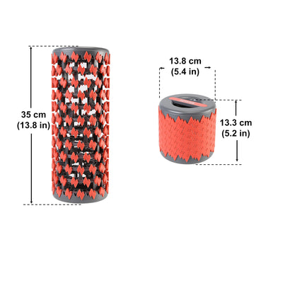 User using collapsible foam roller for back pain relief, showcasing its therapeutic benefits.