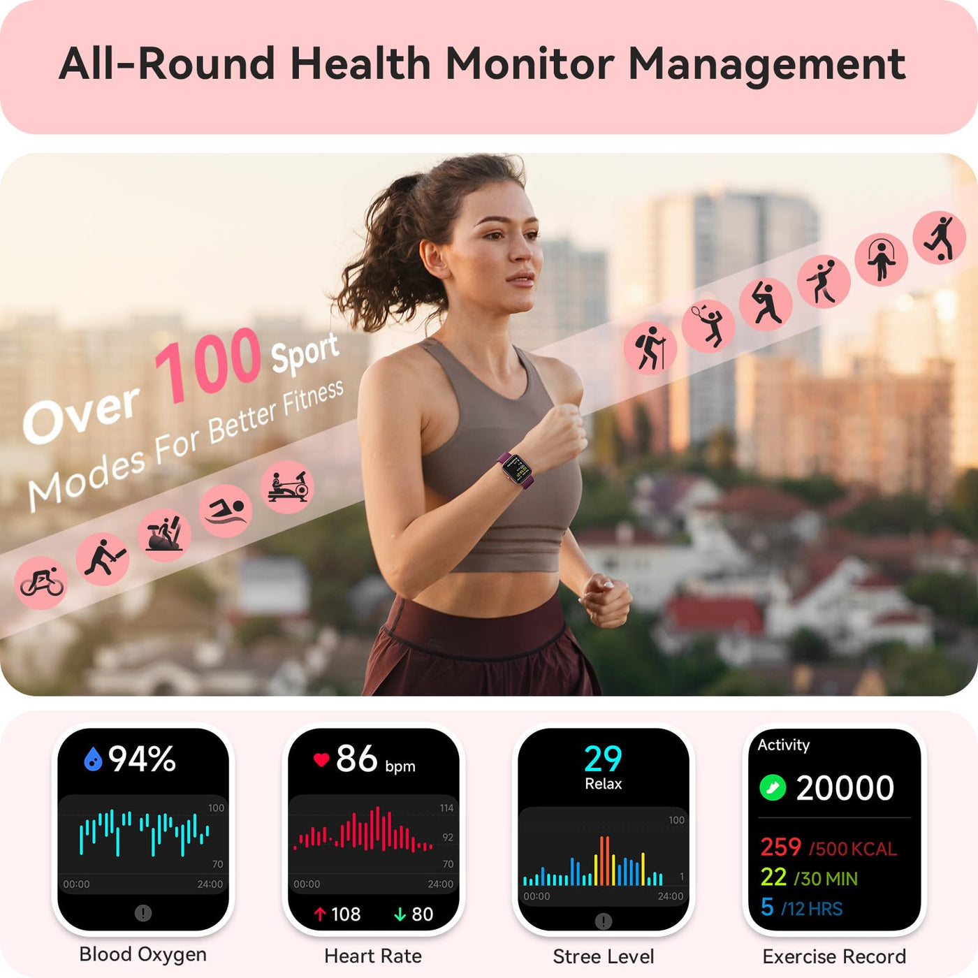 Smart Watch for Women Men, Smartwatch for iPhone & Android Bluetooth (Answer/Call) Built-in Alexa, 1.91" HD Fitness Tracker with 105+ Sport Modes, IP68 Waterproof, Sleep/Heart Rate/SpO2/Stress Monitor - Dreamchaser Headquarters