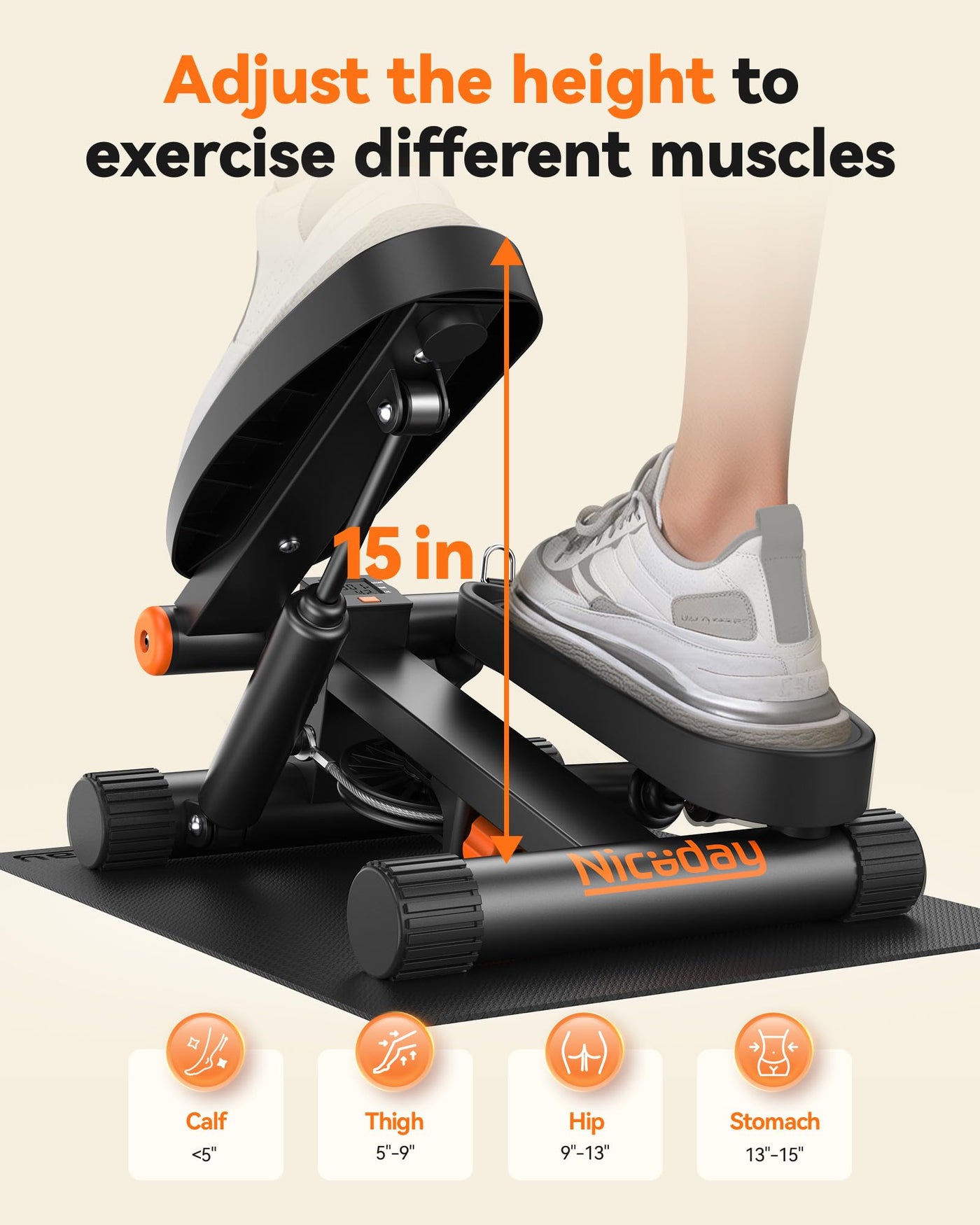 Niceday Steppers for Exercise in action, promoting balance and core muscle strength.