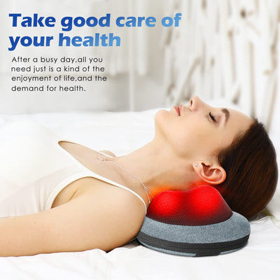 Infrared Heat for Comfort - The warm embrace of the Papillon massage pillow with heat after a long day.