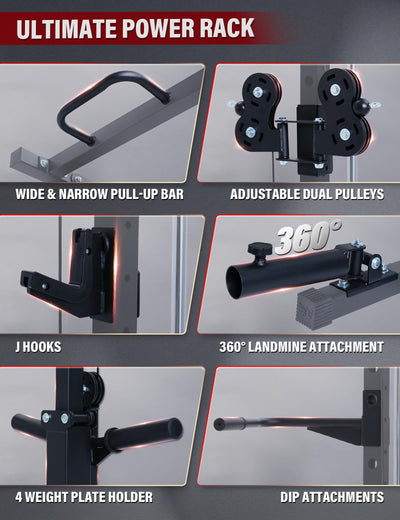Major Fitness Drone3 Machine – All-in-One Home Gym Squat Rack with Weight Bar, Cable Crossover Machine - Dreamchaser Headquarters