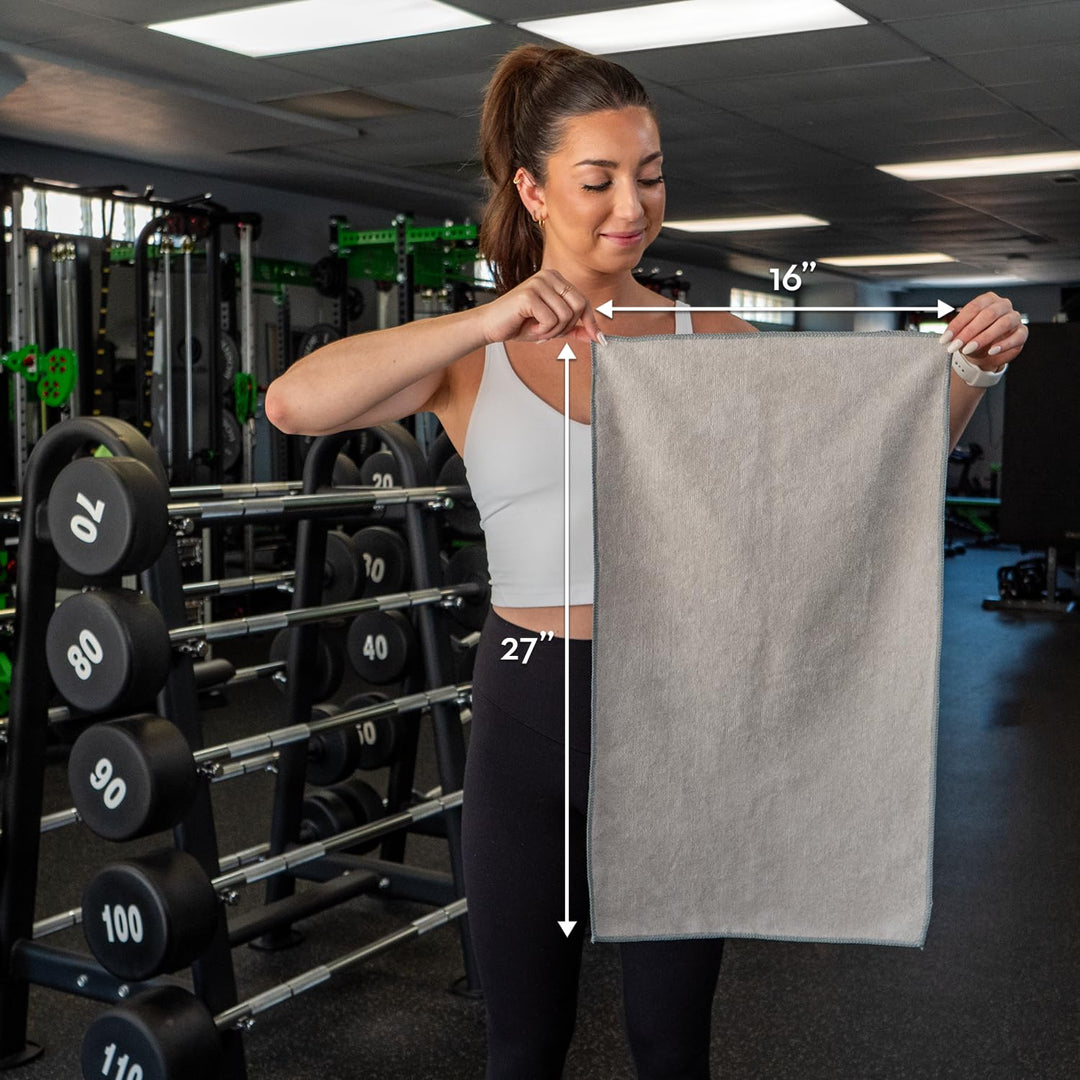 Flexible and lightweight S&amp;T INC. Microfiber Gym Towels for home or gym use.