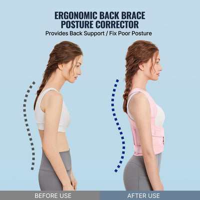 Posture Corrector For Back Pain - Fit Geno Adjustable Back Brace, Full Support & Pain Relief, Breathable Design - Dreamchaser Headquarters