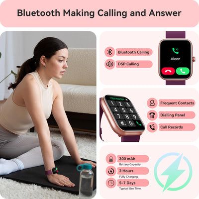 Smart Watch for Women Men, Smartwatch for iPhone & Android Bluetooth (Answer/Call) Built-in Alexa, 1.91" HD Fitness Tracker with 105+ Sport Modes, IP68 Waterproof, Sleep/Heart Rate/SpO2/Stress Monitor - Dreamchaser Headquarters