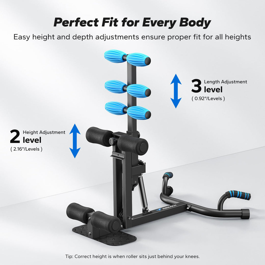 MERACH Deep Squat Machine for Women, Adjustable Glutes Trainer Machine, Core &amp; Leg Exercise, Push Up Workout Equipment at Home Gym(Blue) - Dreamchaser Headquarters