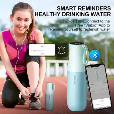 VSITOO 33 oz Smart Self-Cleaning Water Bottle,Stainless Steel Vacuum Flask,BPA-Free, One-Touch Clean,30-Day Battery, Magnetic Charging,Portable Bottle for Travel,Gym or Office,Black - Dreamchaser Headquarters