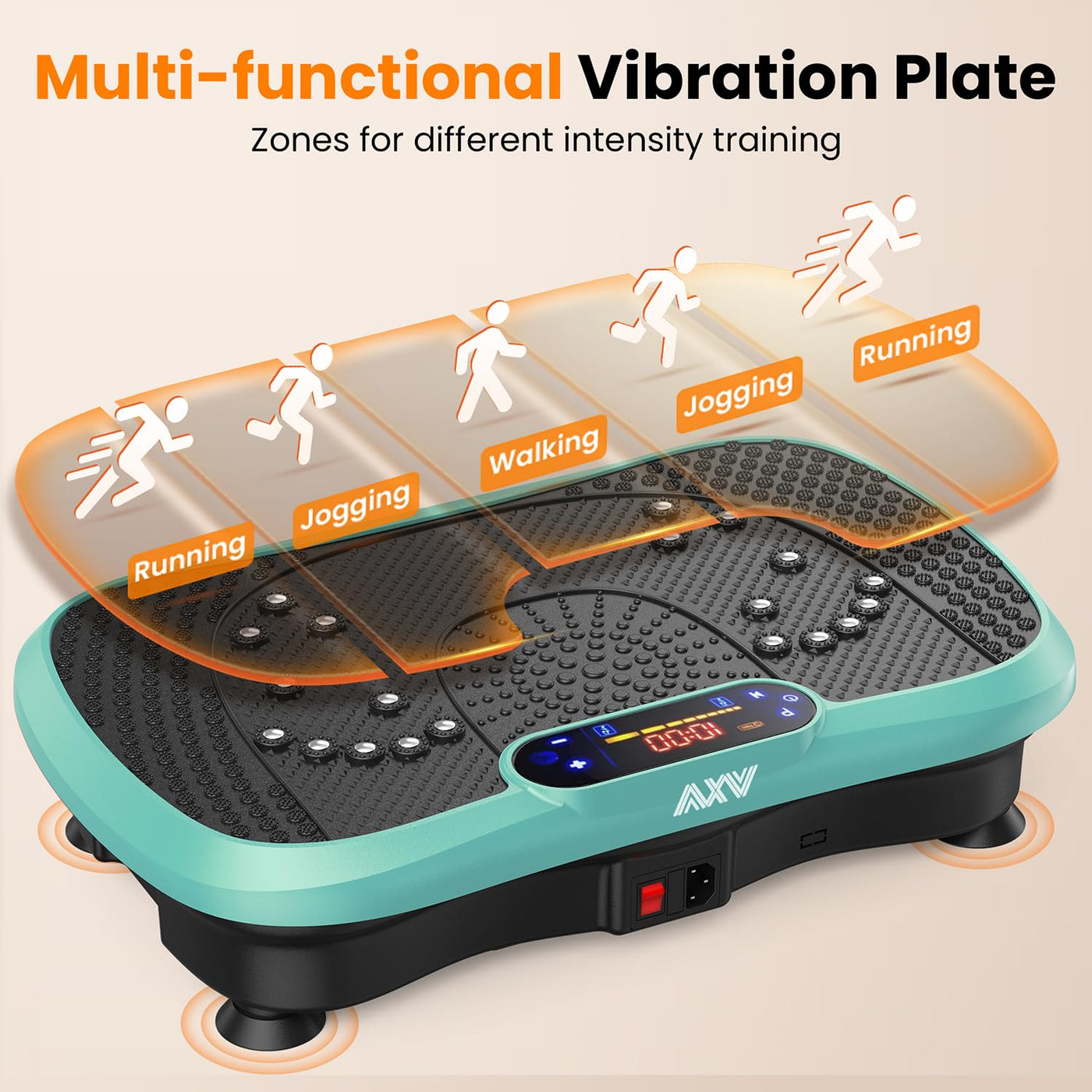 AXV Weight Loss Vibrating Platform - Full Body Shaker Exercise Machine with Remote, Bands & BT Speaker - Dreamchaser Headquarters