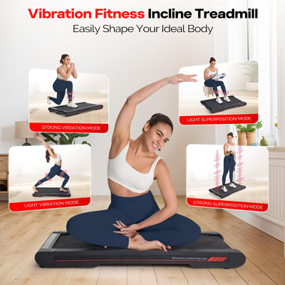 User adjusting settings on the Walking Pad Treadmill, making it an ideal portable treadmill for home.
